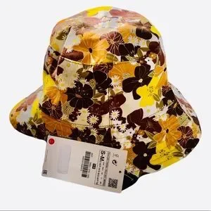 Zara | Accessories | New Zara Retro Floral Print Bucket Hat